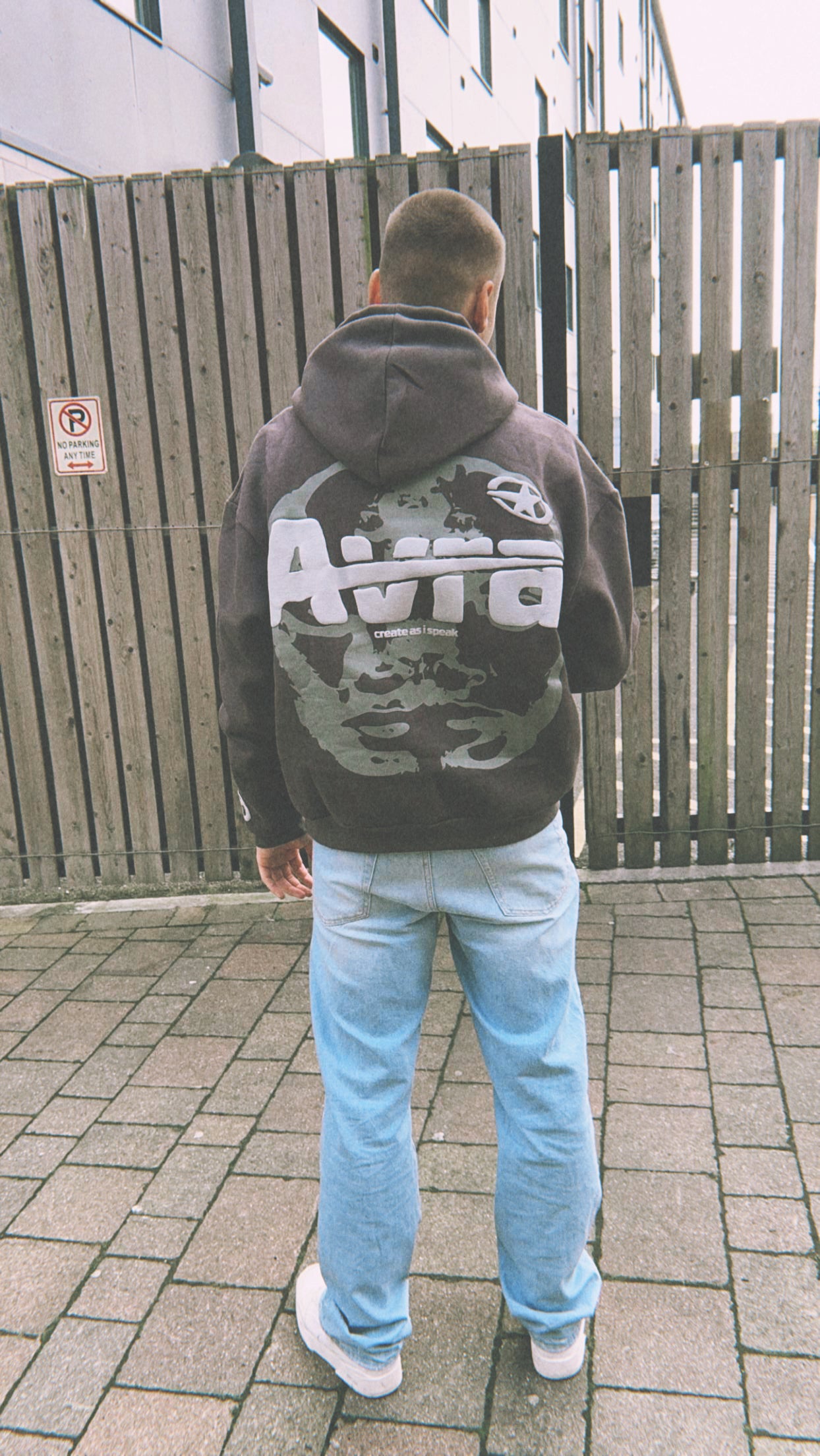 Avra “Unknown” puff print hoodie